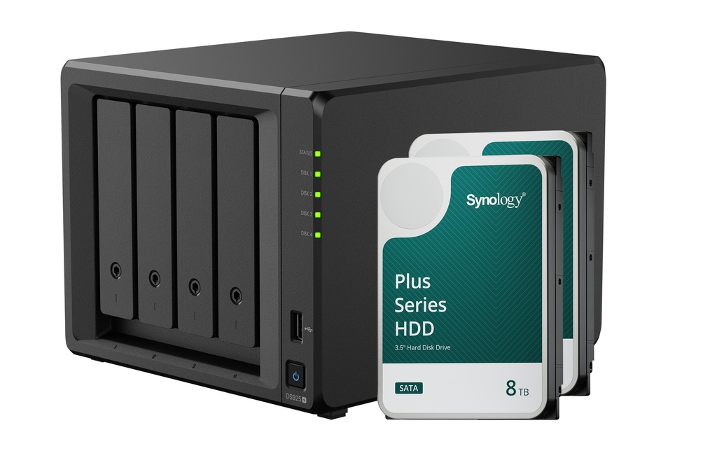 Synology NAS Diskstation DS925+ 4-bay Synology Plus HDD 16 TB