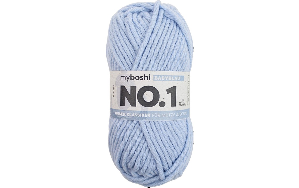 myBoshi Laine Nr.1 Bleu bébé 50 g, 55 m