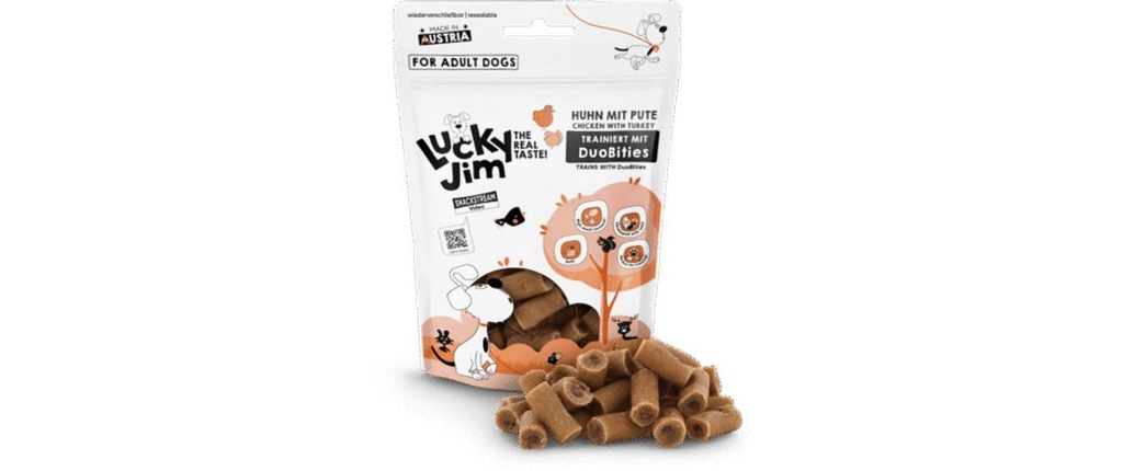 Lucky Jim Friandise DuoBities Poulet et dinde 70 g