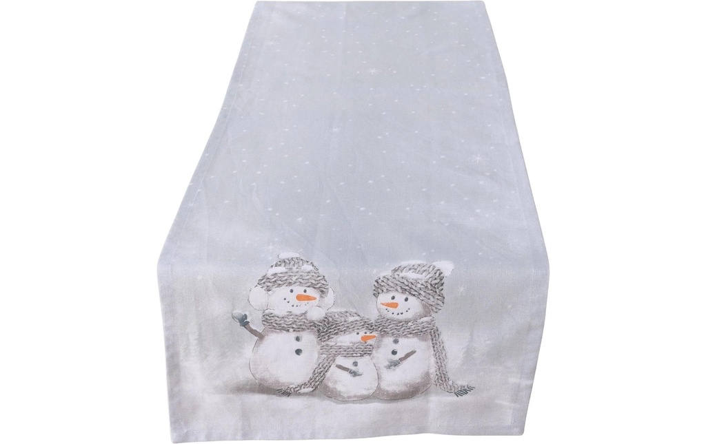 Boltze Chemin de table Frosty textile, 140 x 40 cm