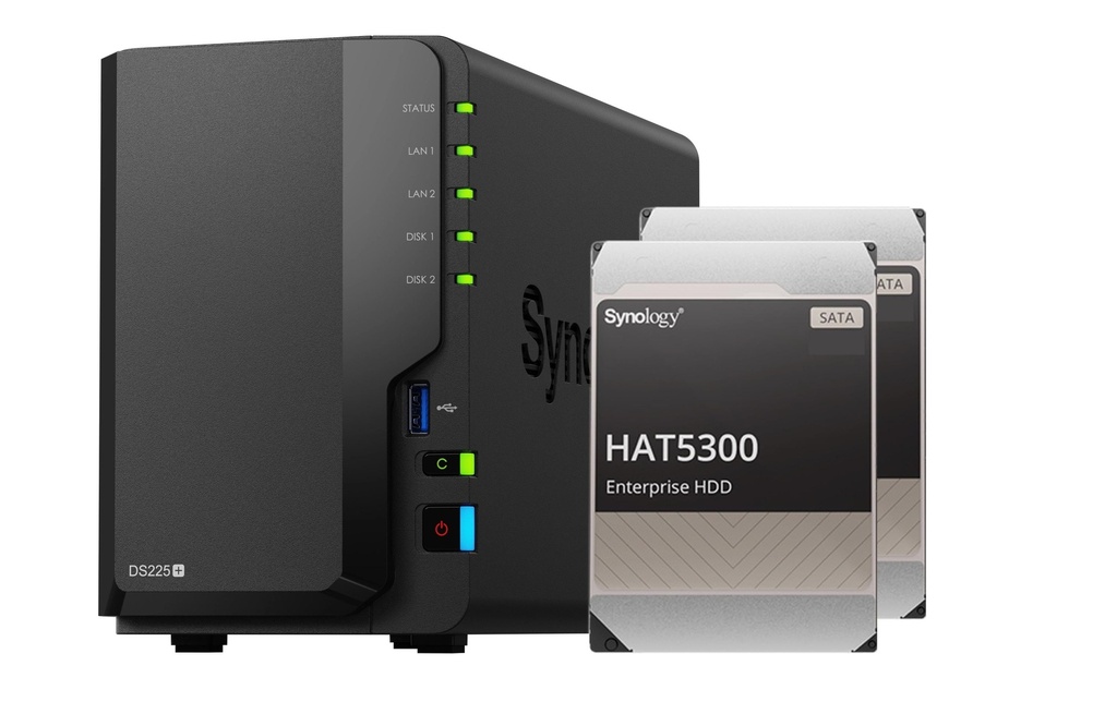 Synology NAS DiskStation DS225+ 2-bay 2x 4 TB HDD Synology Enterprise
