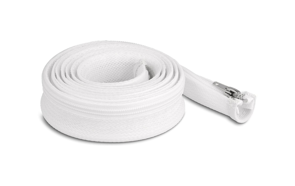 Delock Manchon tressé avec fermeture à glissière 2 m x 30 mm Blanc