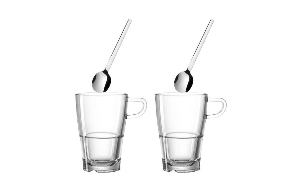 LEONARDO Tasse à latte macchiato Senso 350 ml, 2 Pièce/s, Transparent