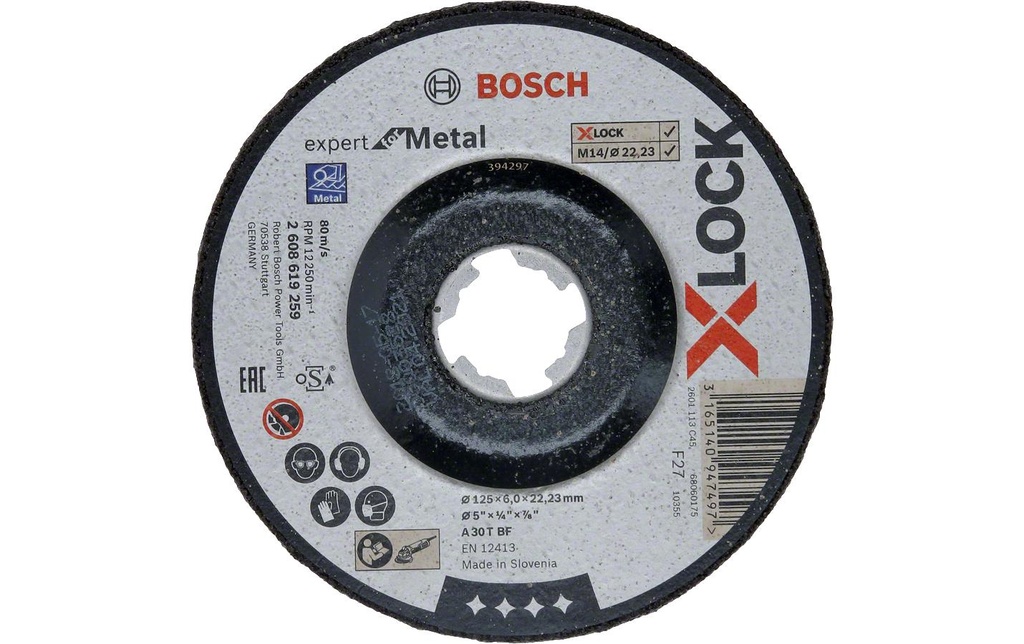 Bosch Professional Meule à ébarber coudée X-LOCK Expert for Metal 125 mm