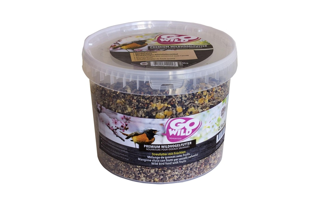 GoWild Nourriture pour oiseaux avec des fruits, 2.5 kg