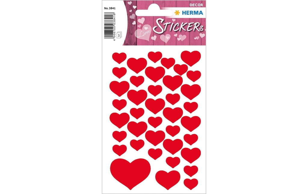 HERMA Sticker Decor coeurs petit (3 pces)