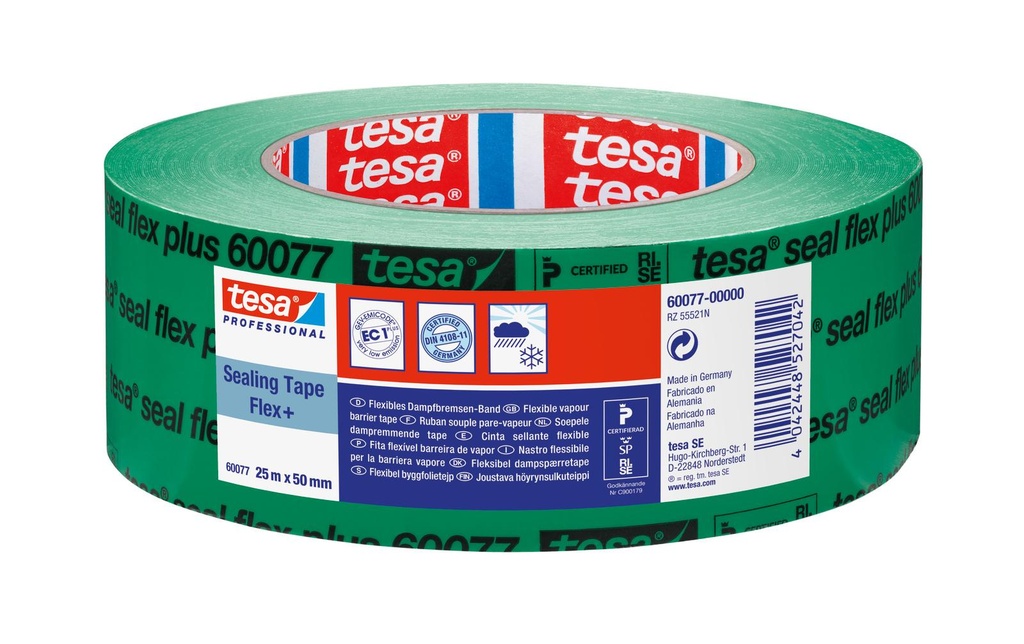 tesa Bande d’étanchéité Professionnel 60077, 25m x 50 mm