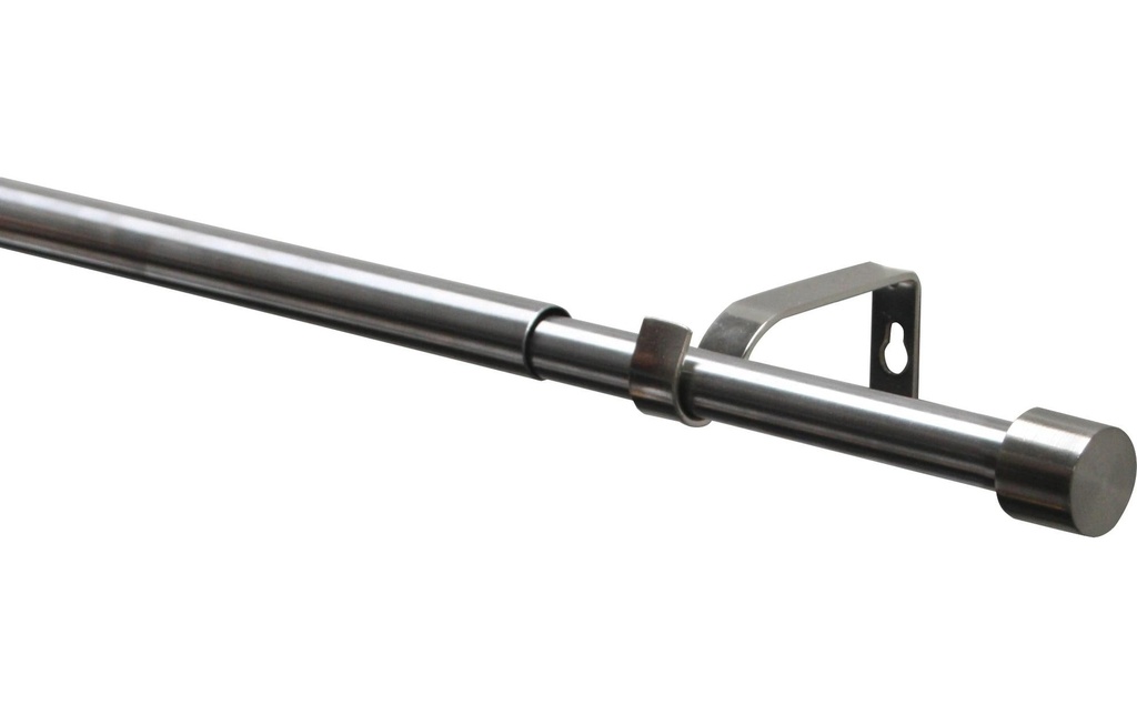 Gardinia Tringle de rideau Kit Kos Cap 1 rail 19/16 mm 120-210 cm