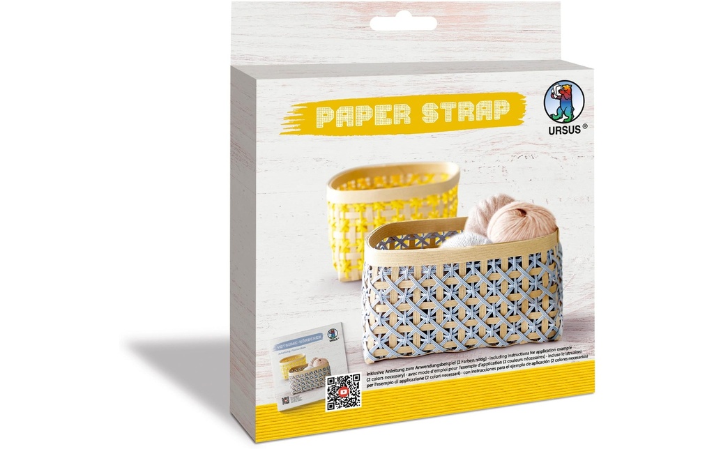URSUS Papier de bricolage Kamihimo 15 mm x 15 m, jaune