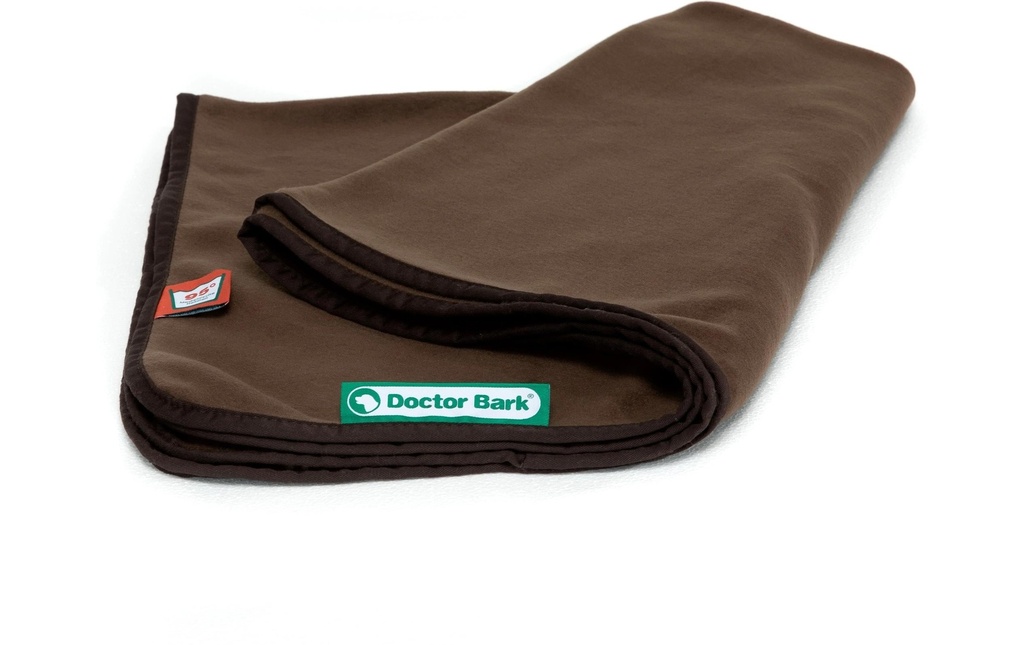 Doctor Bark Couverture pour chien Fleece M Marron, 100 x 70 cm