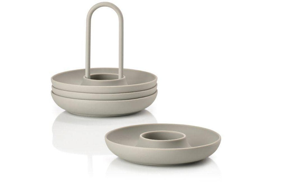 Zone Denmark Coquetier Singles 4 pièces, gris