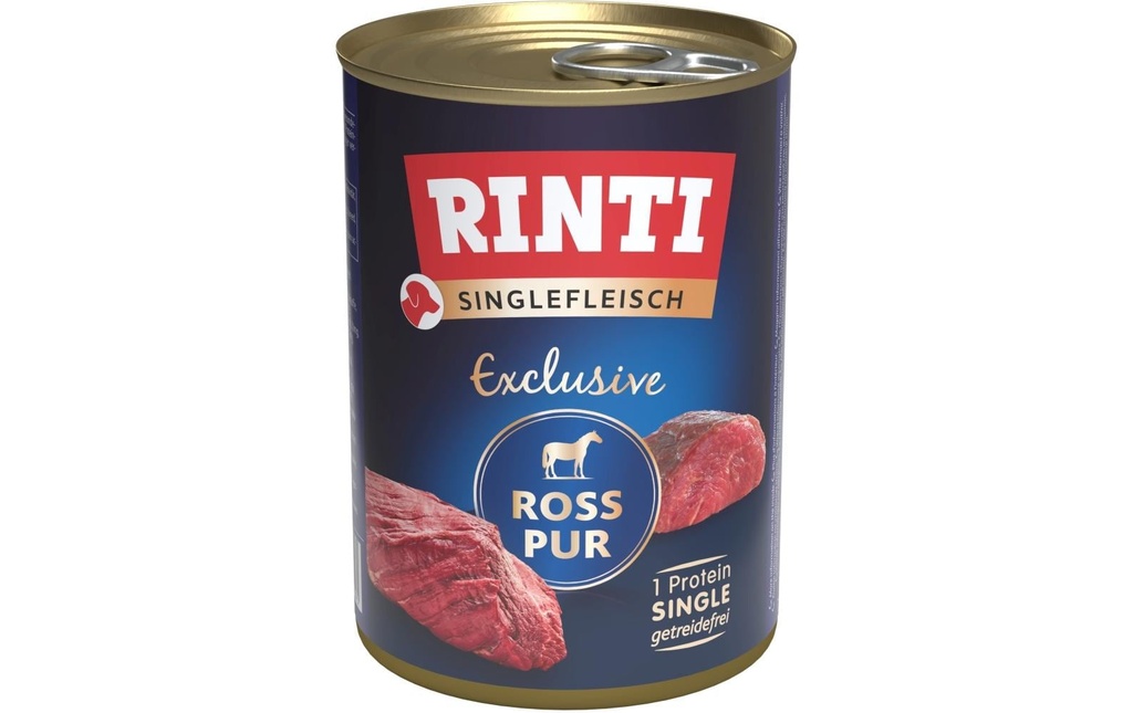 Rinti Alimentation humide Viande Single Exclusive Ross Pur, 400 g