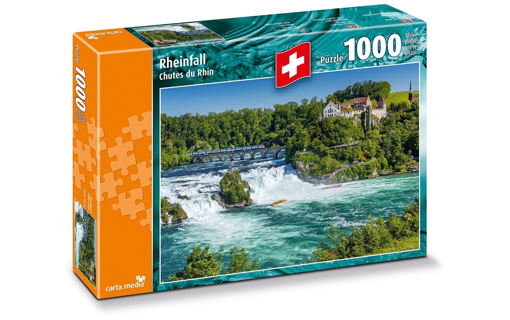 Carta.Media Puzzle Les chutes du Rhin avec le château de Laufen