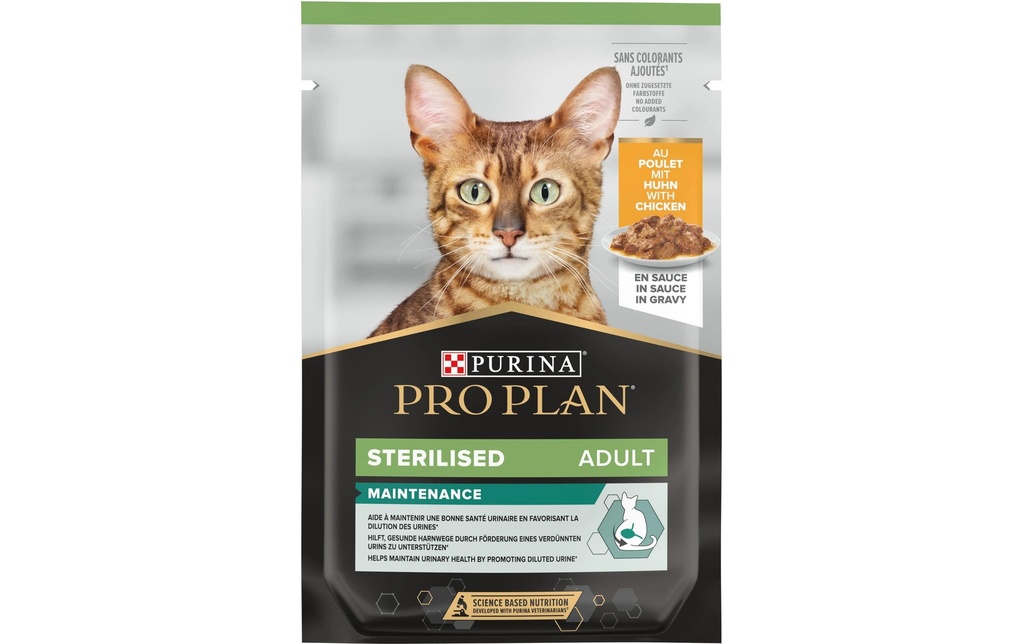 Purina Pro Plan Adult Sterilised Maintenance en sauce au poulet 26 x 85 g