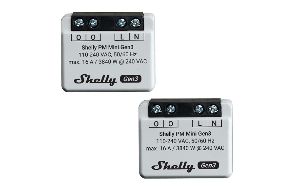 Shelly Mesureur de puissance WLAN PM Gen3, 2 pièces