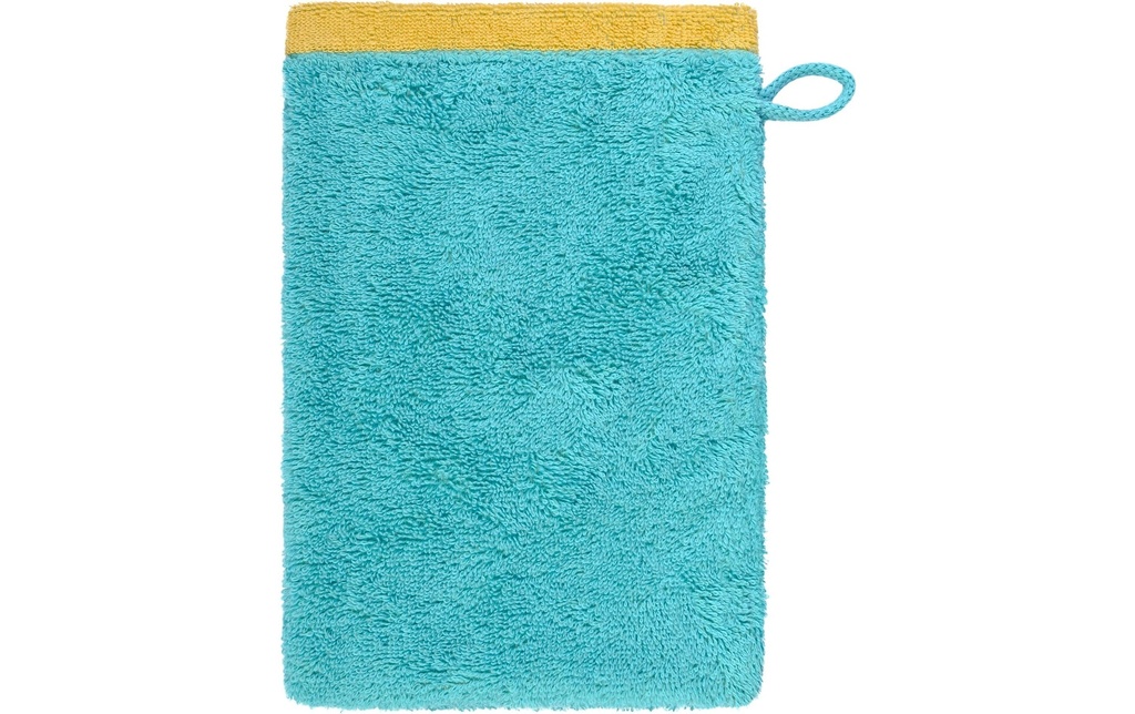 Cawö Gant de toilette Lifestyle Splash 16 x 22 cm, turquoise/abricot