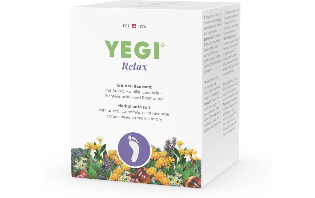 Yegi Soin des pieds Sel de bain aux herbes Relax 4 x 50 g