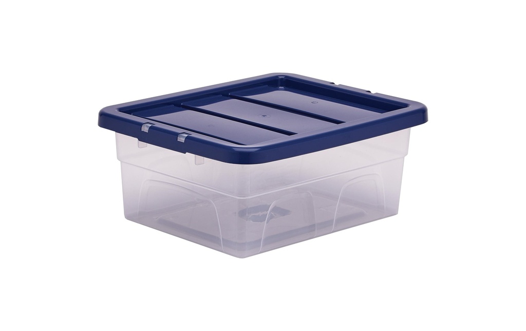 Fellowes Boîte de rangement Bankers Box ProStore 15 l Bleu/Transparent