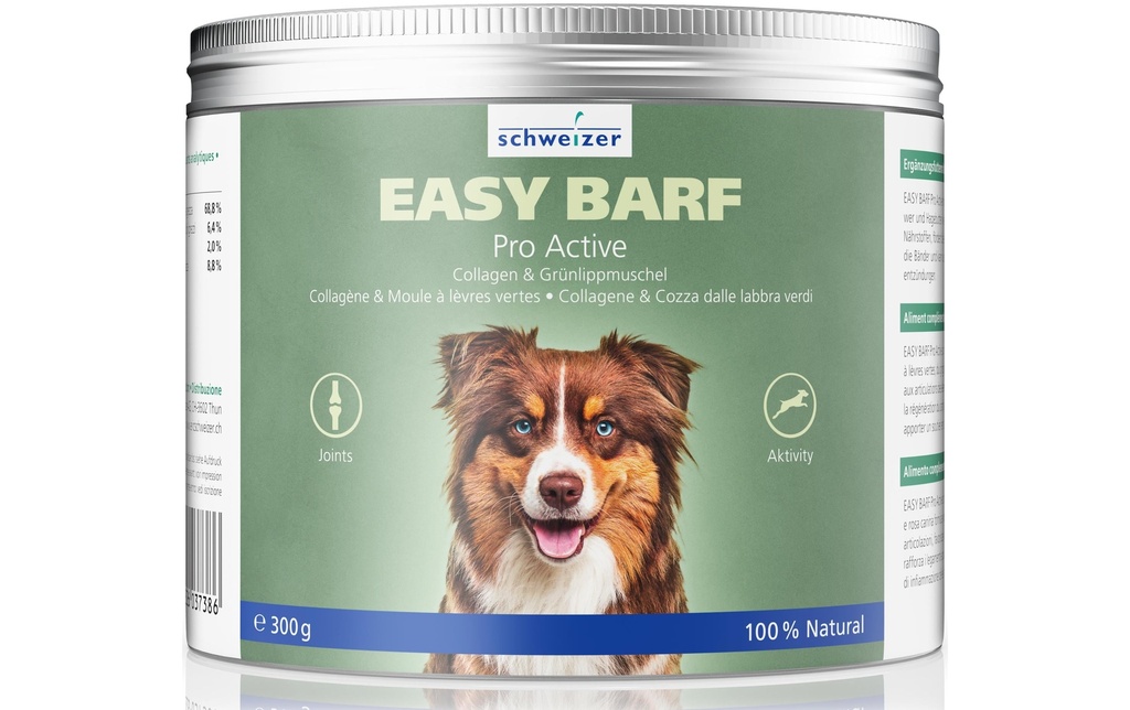 Eric Schweizer Supplément alimentaire pour chiens Easy Barf Pro Active Poudre, 300 g