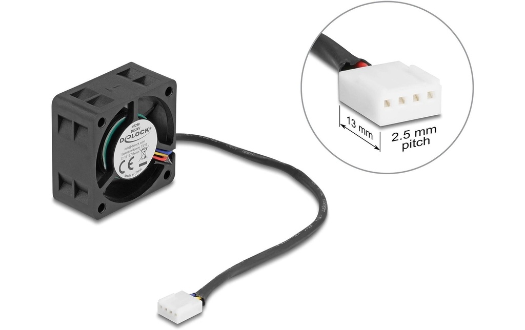Delock Ventilateur PC 24 V DC, 40 x 40 x 20 mm
