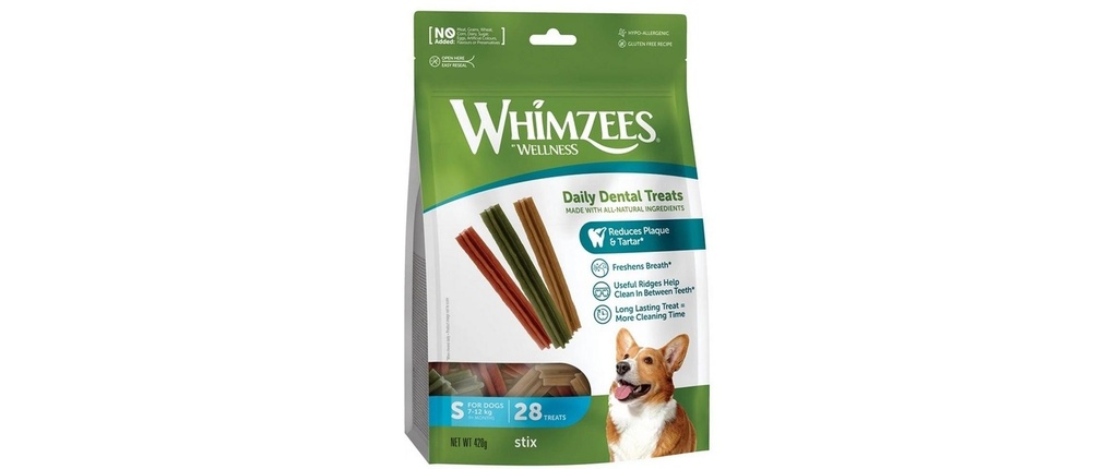 Whimzees Produit à mâcher  Stix S, 360 g