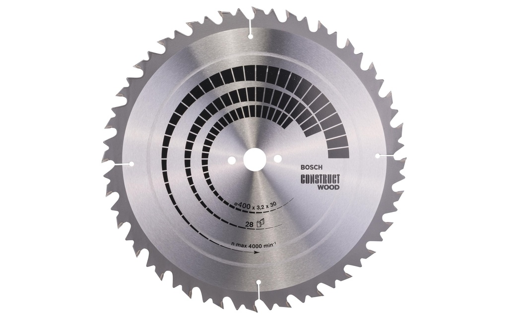 Bosch Professional Lame de scie circulaire Construct Wood, 400 x 30 x 3.2 mm, Z 28