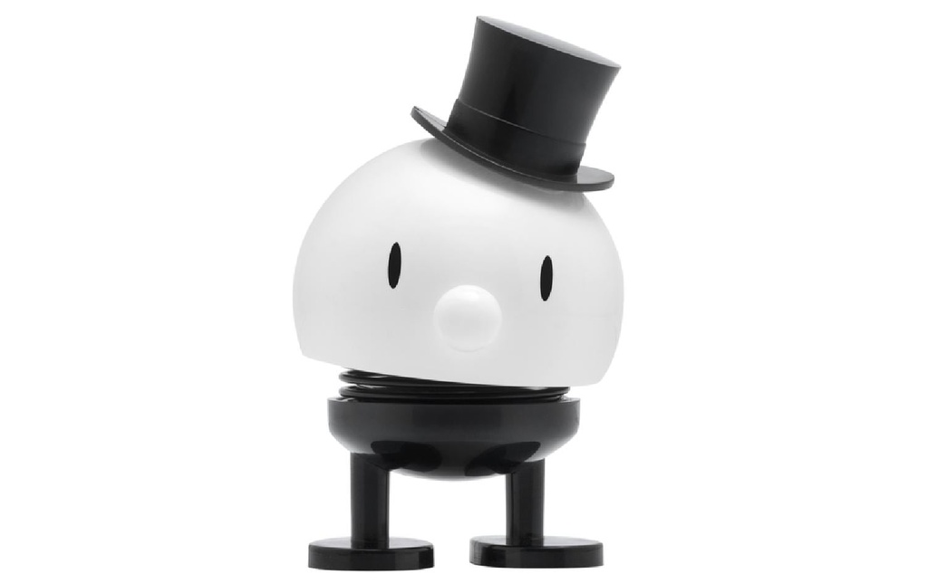 Hoptimist Objet à exposer Bumble Marié S 8.4 cm, Noir/Blanc