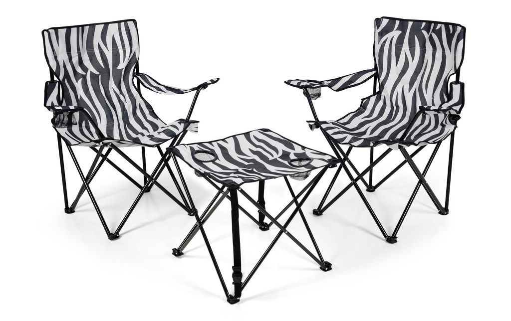 Zebraffo Salon de jardin pour camping Zèbre 3