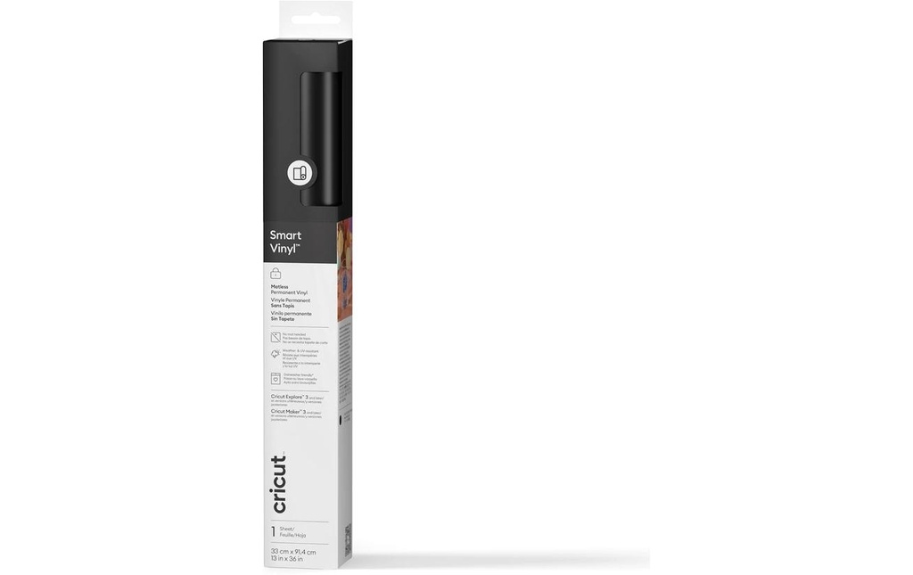 Cricut Film de vinyle Smart Permanent 33 x 91.4 cm, 1 Pièce/s, Noir