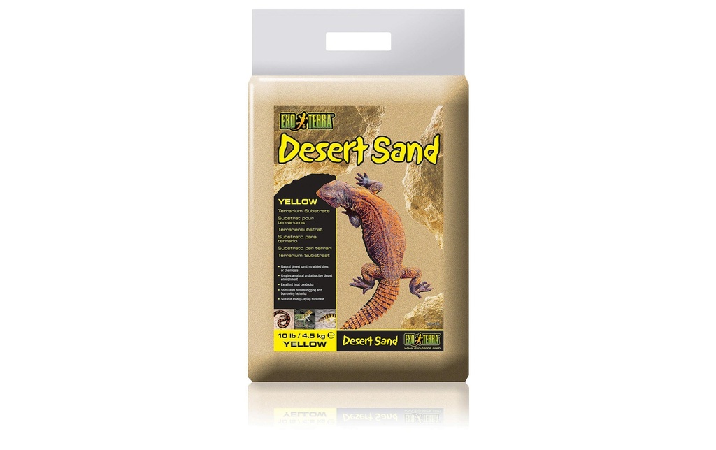 Exo Terra Substrat de sol Desert Sand, Jaune, 4.5 kg