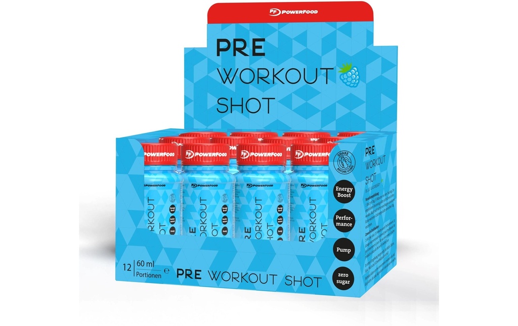 PowerFood Shot Pre-Workout 12 x 60 ml