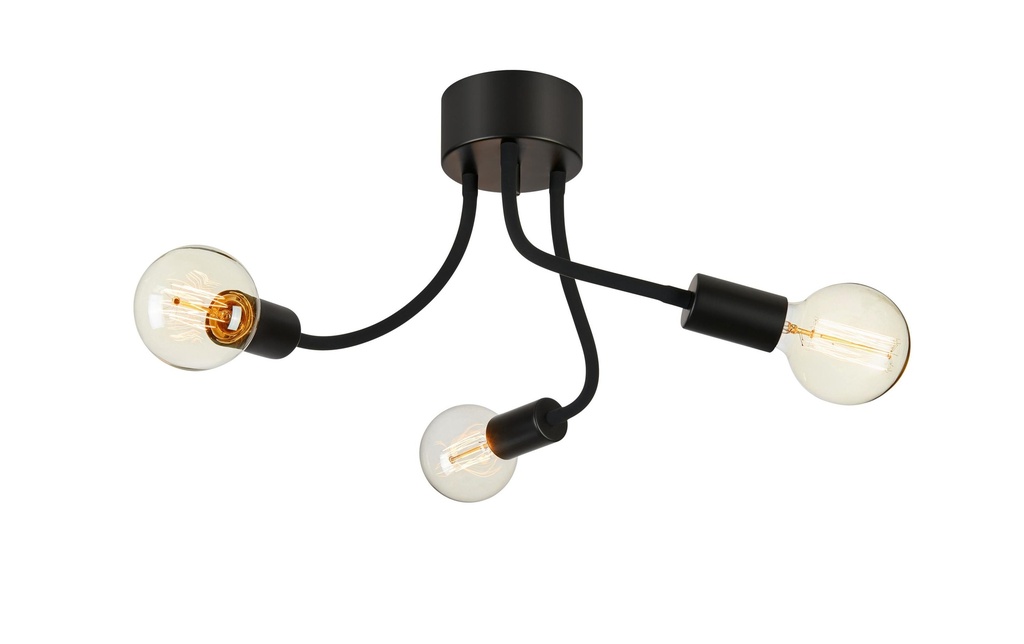 Markslöjd Plafonnier Medusa 3 l 3x E27, Noir
