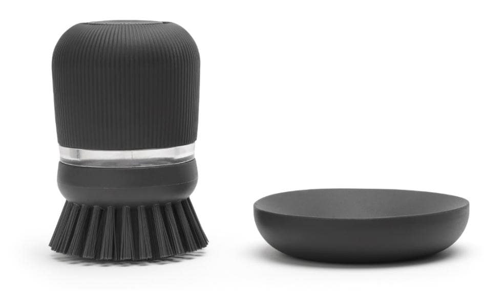 Brabantia Brosses à vaisselle avec distributeur de savon Gris foncé