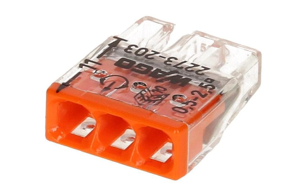 WAGO Borne à fiche Contact COMPACT 3 fois, 10 pièces