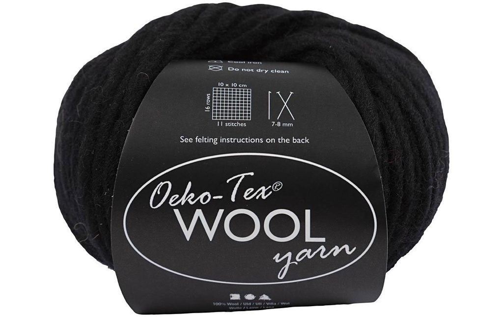 Creativ Company Laine Oeko-Tex 50 g, Noir