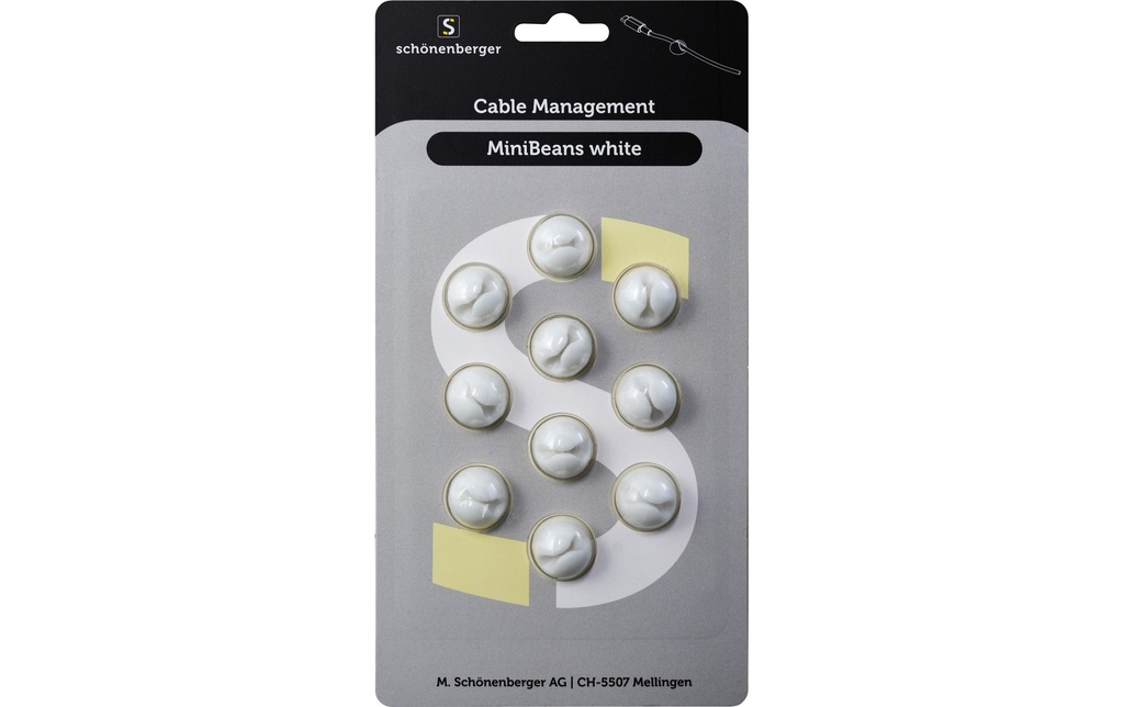 Schönenberger Supports de câbles Beans, Ø 15 mm, Blanc