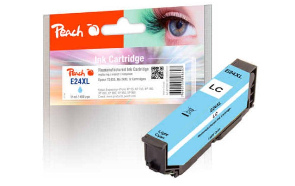 Peach Encre Epson T2435, No 24XL Light Cyan