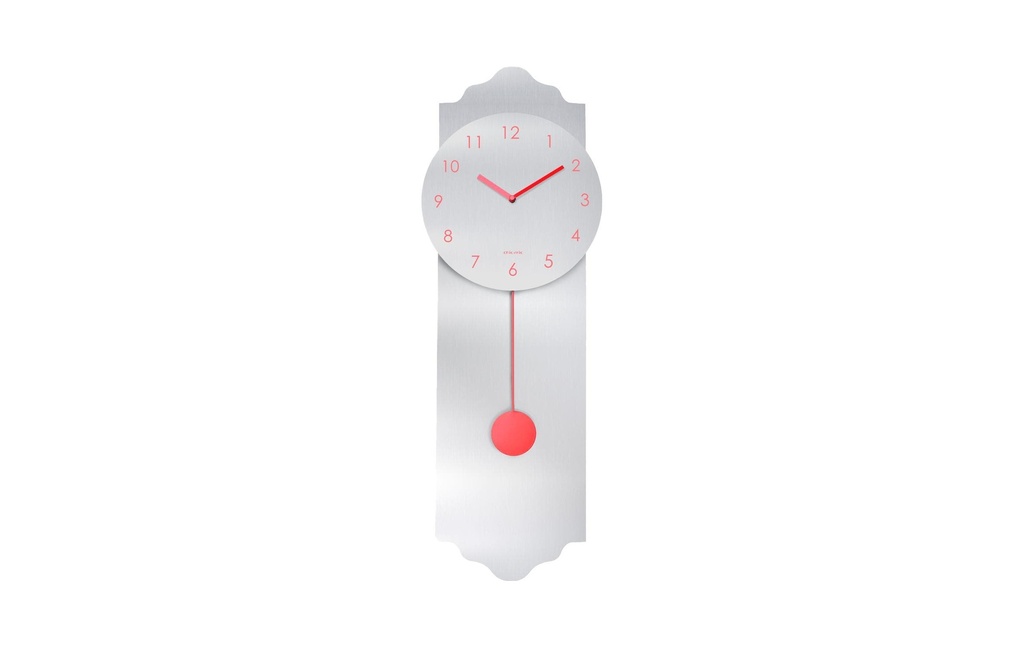 Chic Mic Horloge murale Pendelum Clock 24 x 70 cm, blanc