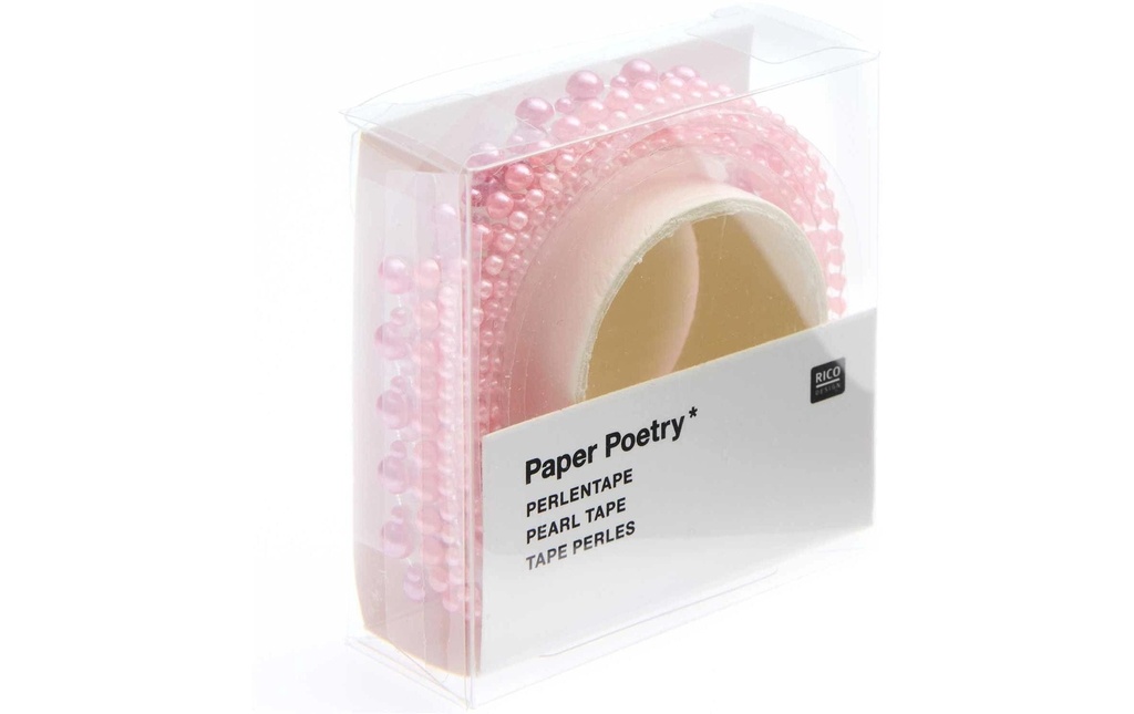 Rico Design Autocollants perles Paper Poetry 50 cm, 1 Pièce/s Rose