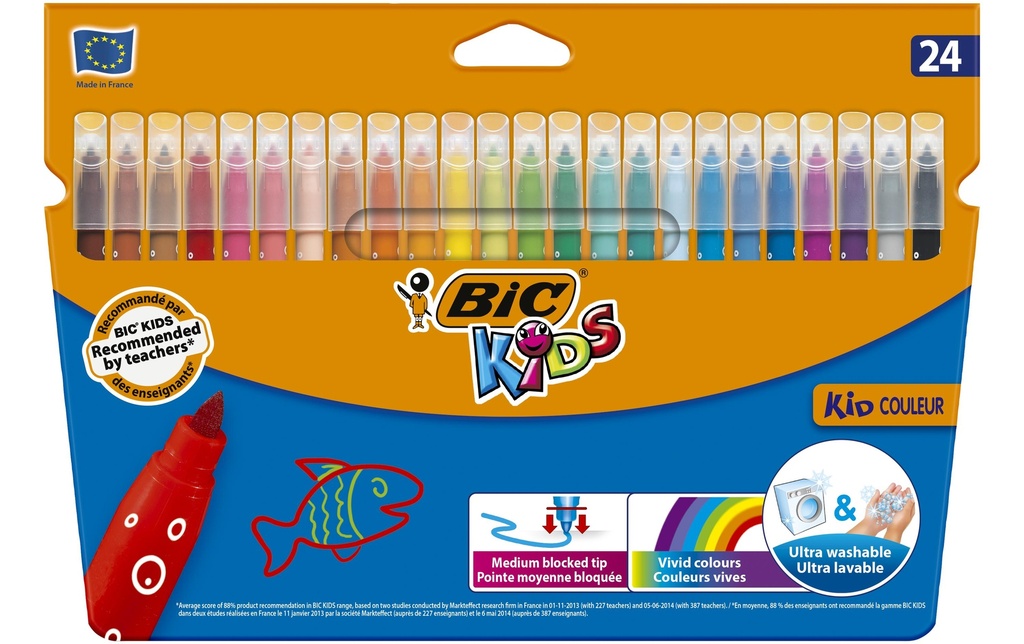 [119841800] BIC Feutres col. Kid Couleur 24 (24 pces)