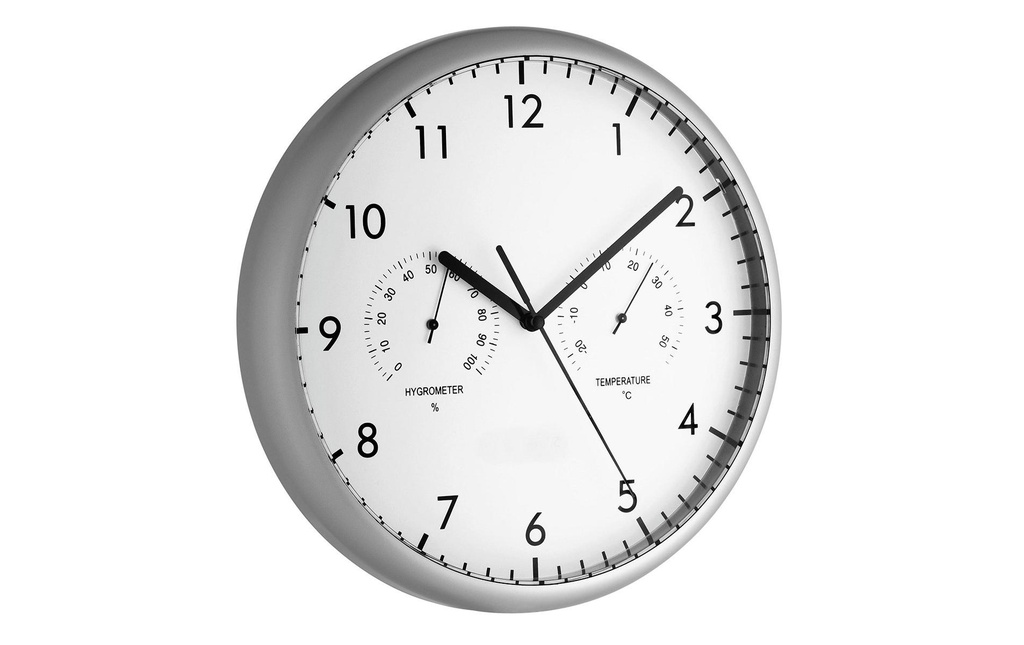 TFA Dostmann Horloge murale Argenté