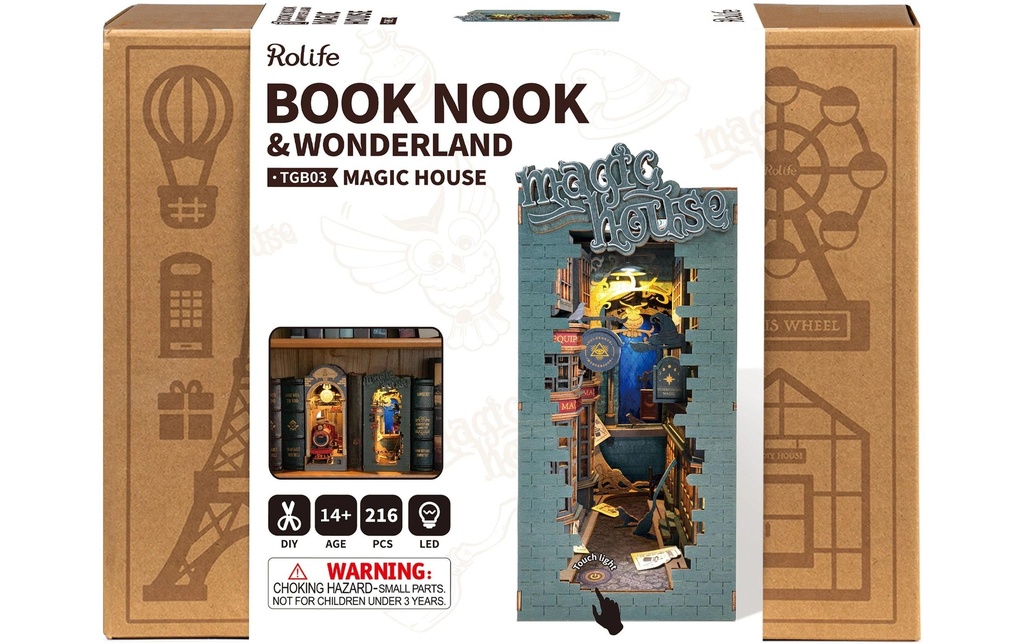 Rolife Kits de montage Book Nook Magic House