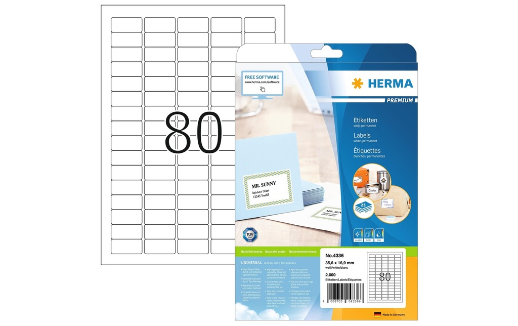 HERMA Etiquettes Premium 35.6x16.9 (25 pces)