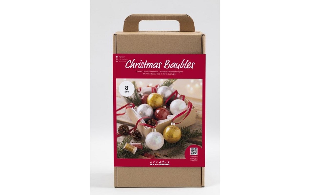 Creativ Company Kits de bricolage Boules de Noël Paillettes