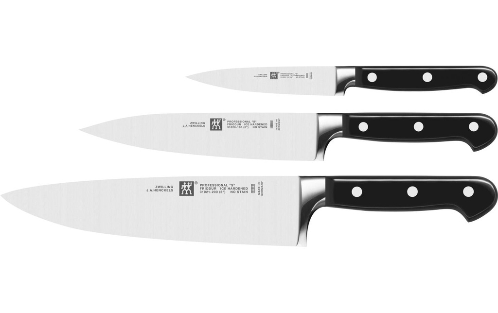 Zwilling Couteau de cuisine Set de couteaux Professional S 3 pièces