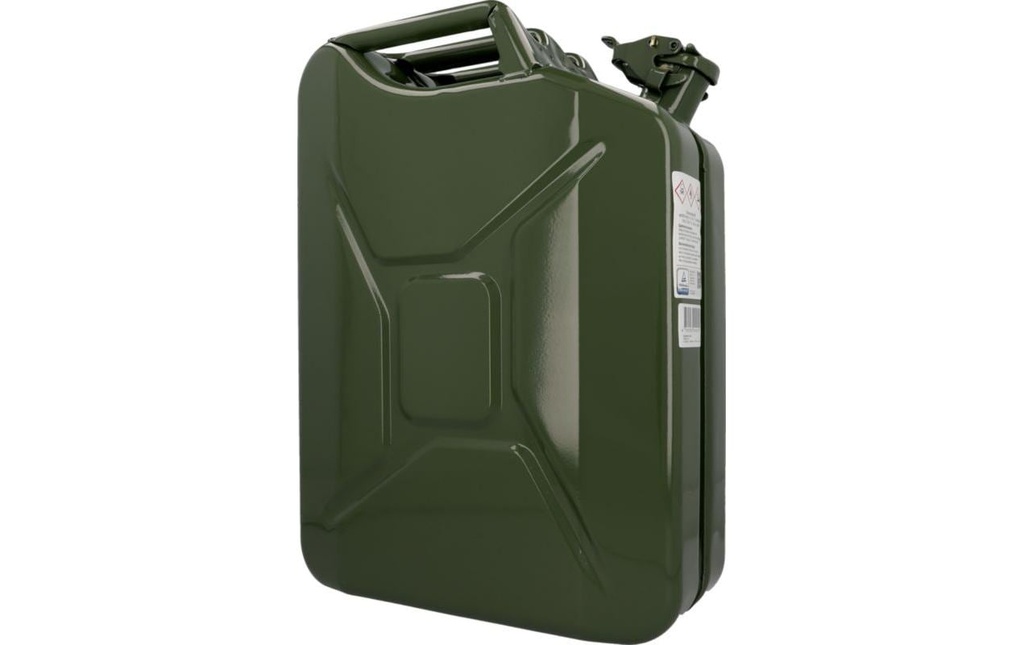 cartrend Bidon d’essence 20 l tôle d'acier olive