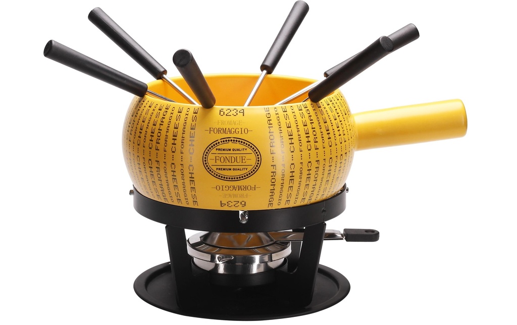 Nouvel Service à fondue au fromage Parmino 9 Pièce/s, Jaune