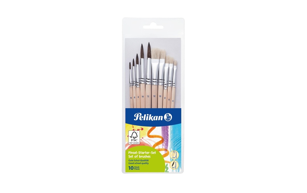 PELIKAN Set démarrage de 10 pinceaux (10 pces)