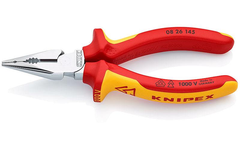 Knipex Pince universelle pointue 145 mm 1000 V chromé