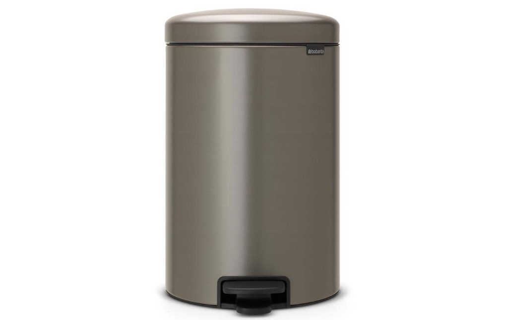 Brabantia Poubelle à pédale NewIcon 20 l, Platinum